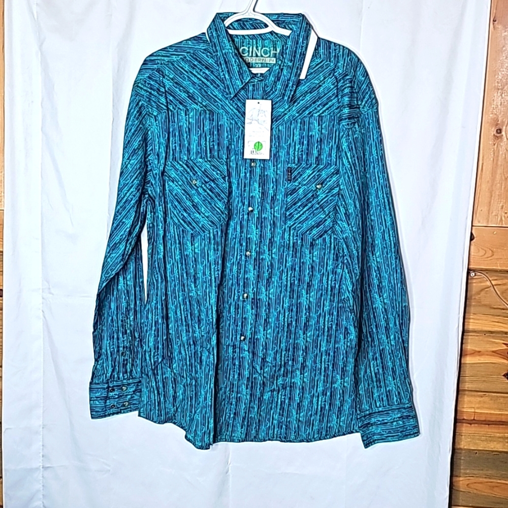 NWT,Cinch long Sleeve western Shirt.